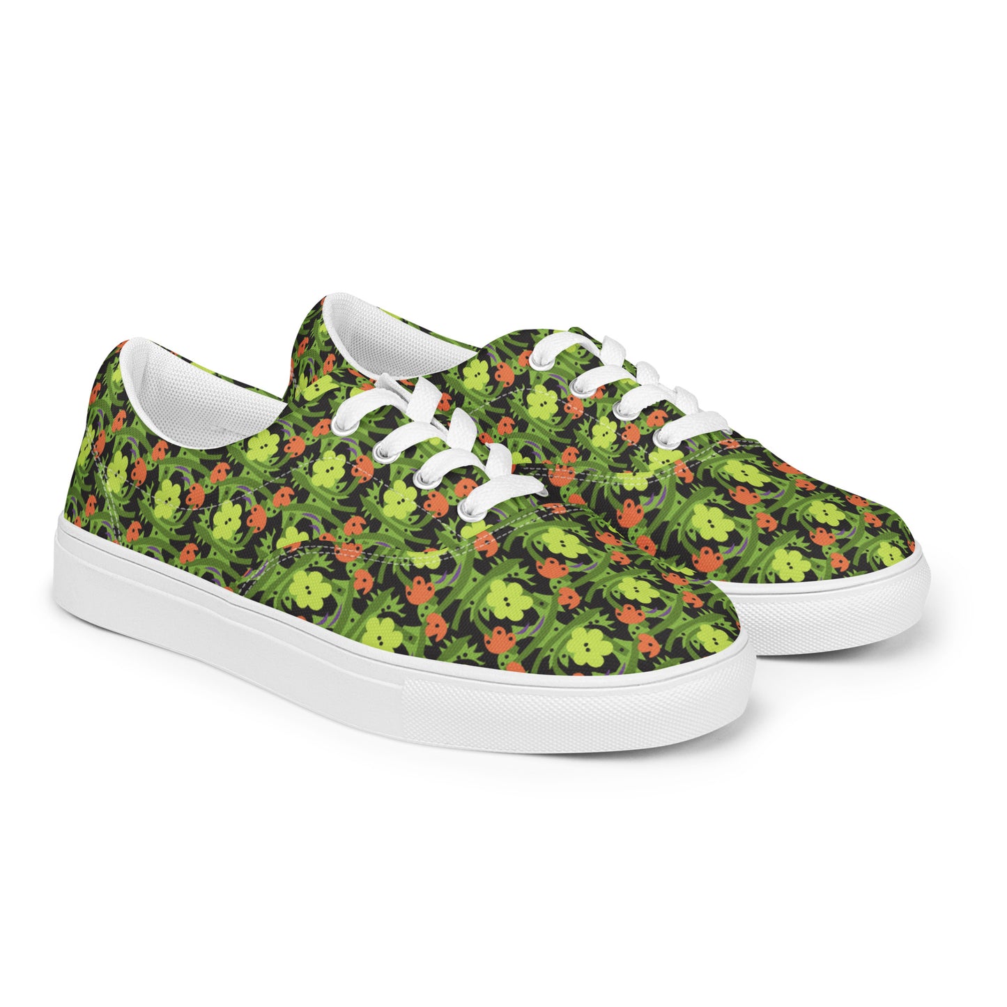 Tropical Flowers Women’s Lace-up Canvas Shoes