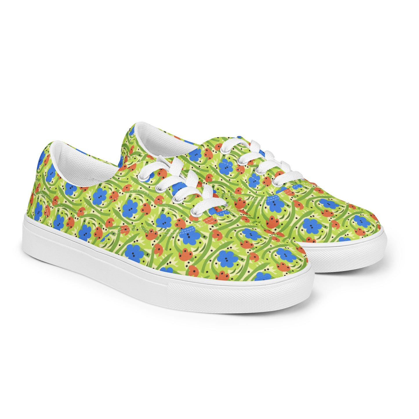 Tropical Flowers Women’s Lace-up Canvas Shoes