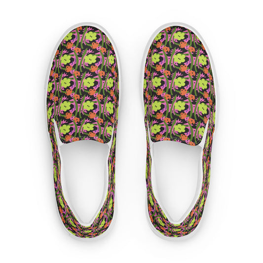 Tropical Flowers Women’s Slip-on Canvas Shoes