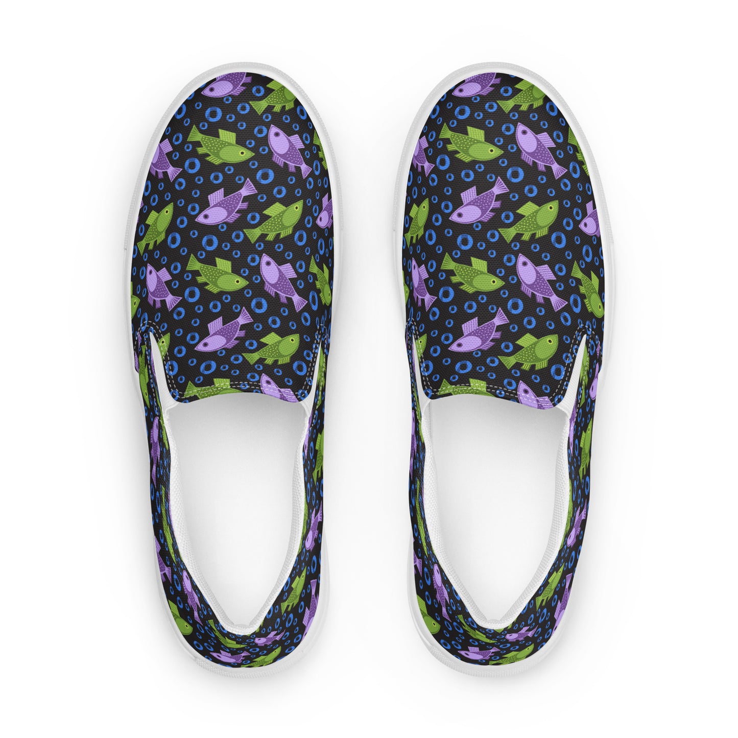 Fish Bubbles Women’s Slip-on Canvas Shoes