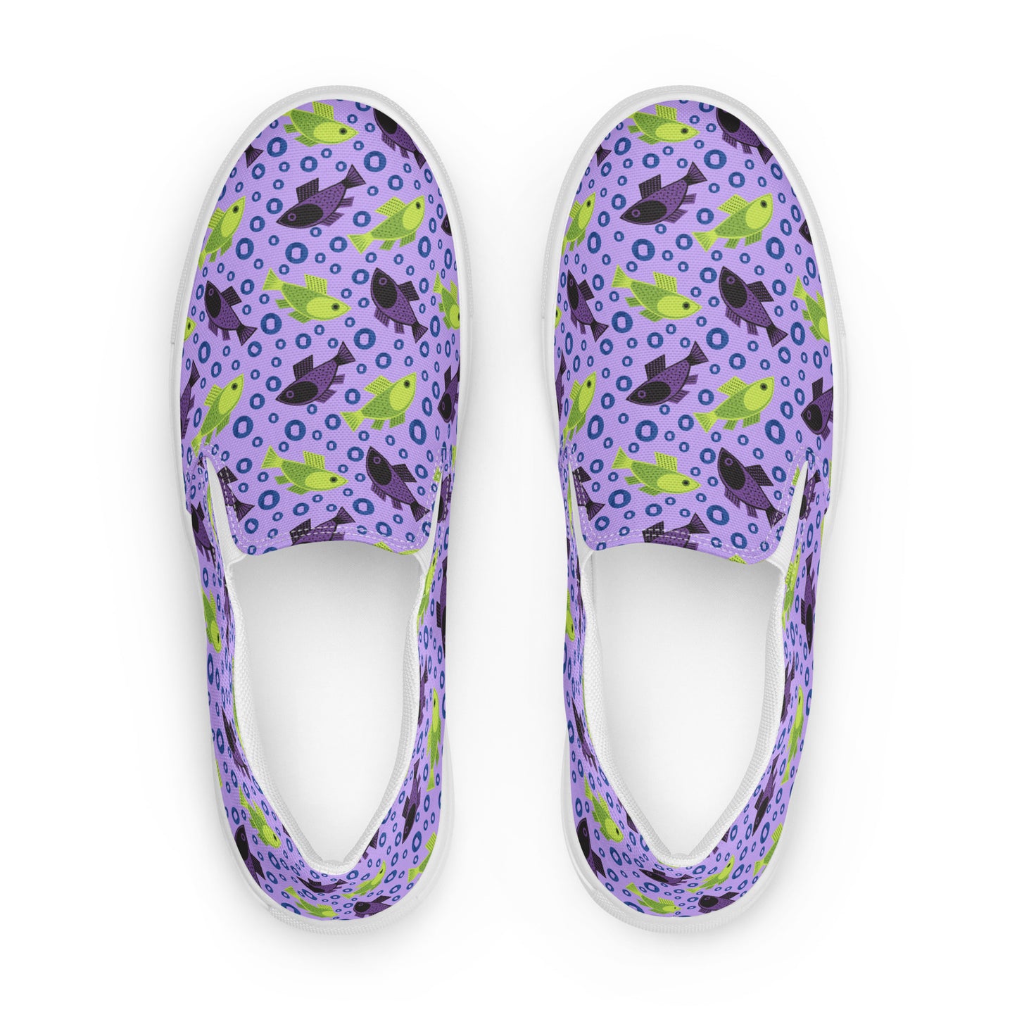 Fish Bubbles Women’s Slip-on Canvas Shoes