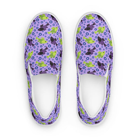 Fish Bubbles Women’s Slip-on Canvas Shoes