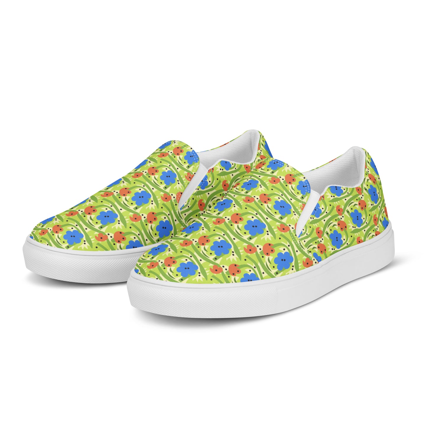 Tropical Flowers Women’s Slip-on Canvas Shoes