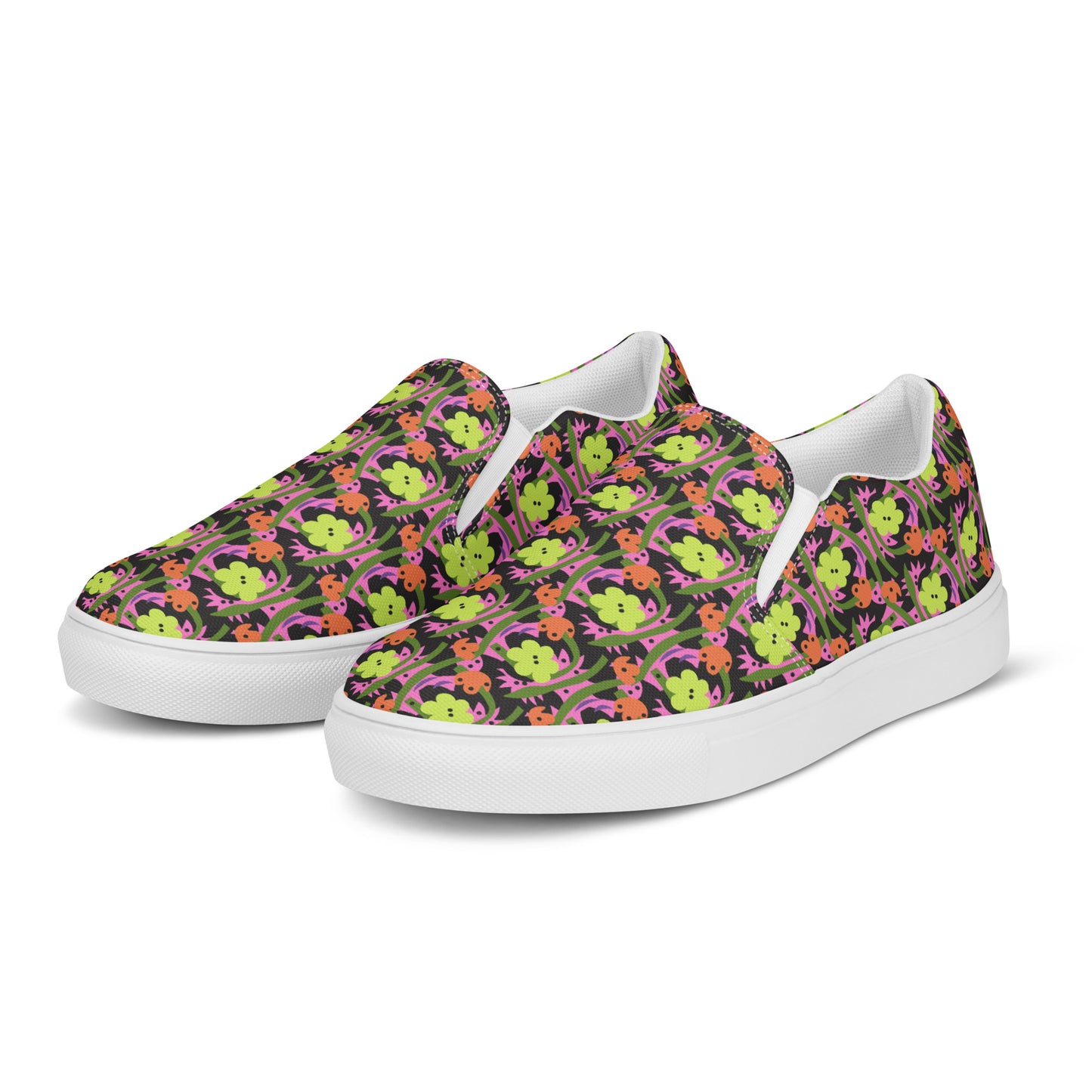 Tropical Flowers Women’s Slip-on Canvas Shoes