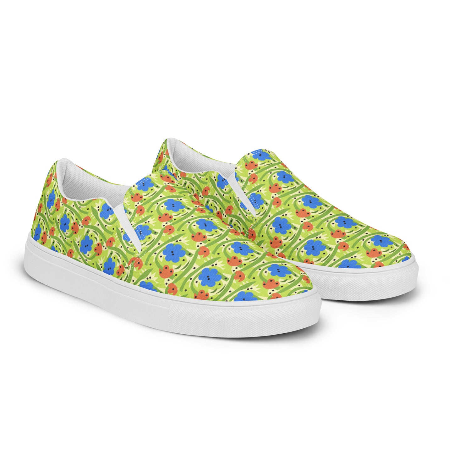 Tropical Flowers Women’s Slip-on Canvas Shoes